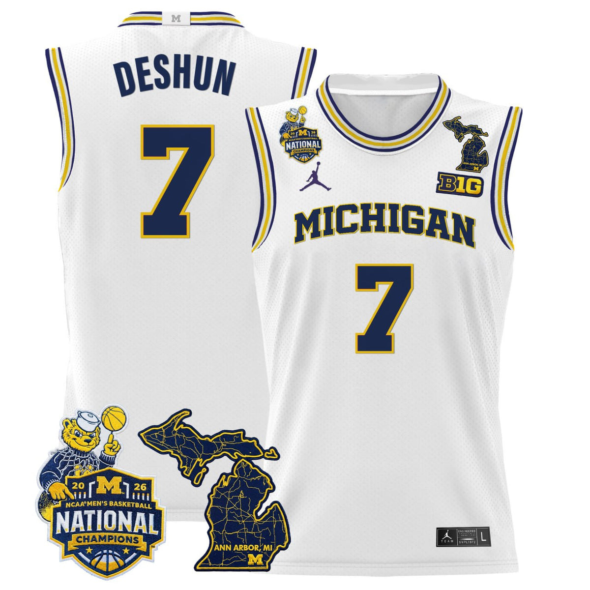 Michigan Wolverines Customized Basketball Jersey - All Stitched