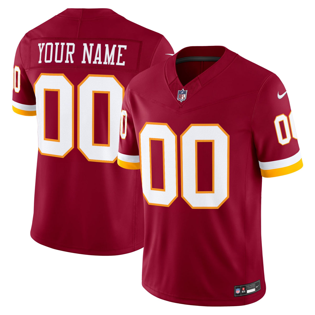 Washington Commanders Throwback Vapor Limited Custom Jersey - All Stitched