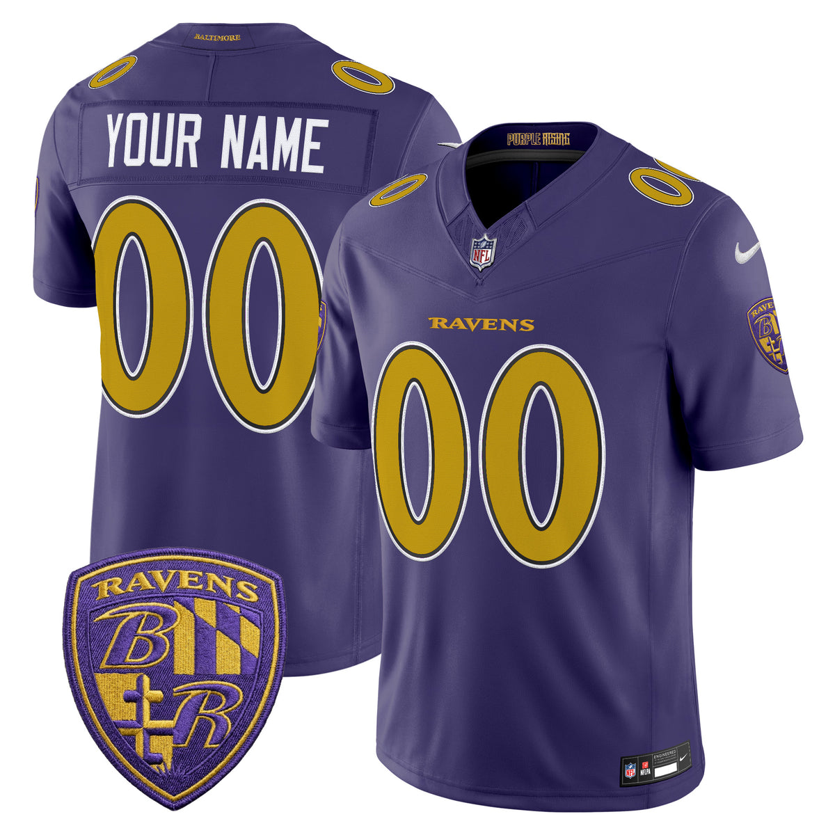 Baltimore Ravens 2026 Vapor Limited Custom Jersey - All Stitched
