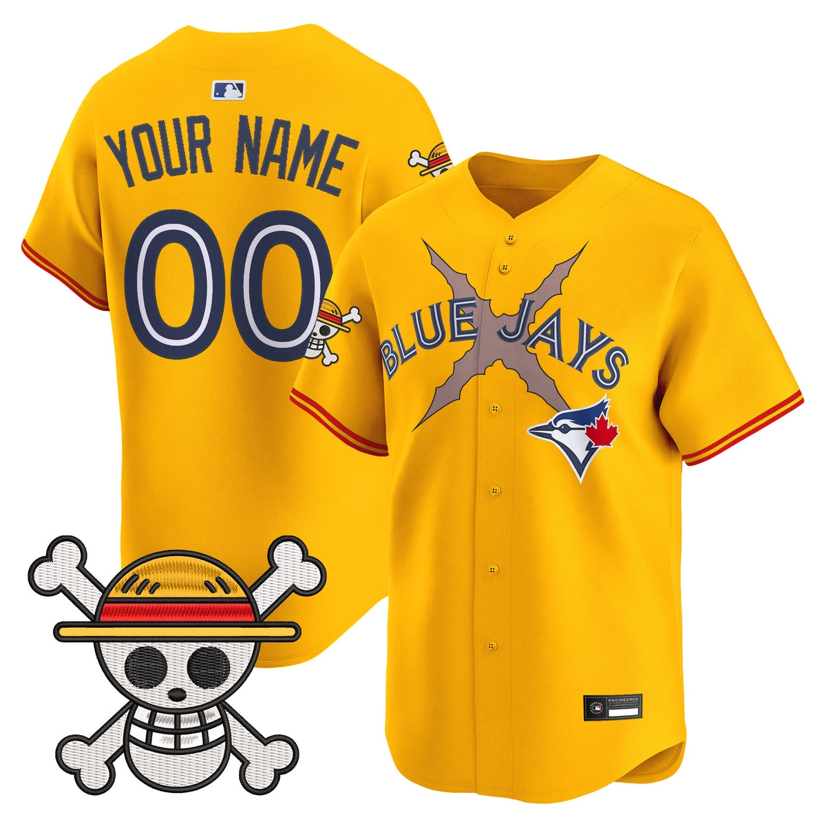 Blue Jays x One Piece Vapor Premier Limited Custom Jersey - Stitched