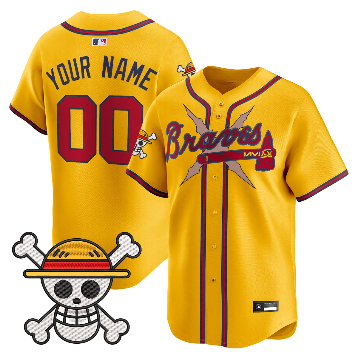 Atlanta Braves x One Piece Vapor Premier Limited Custom Jersey - Stitched