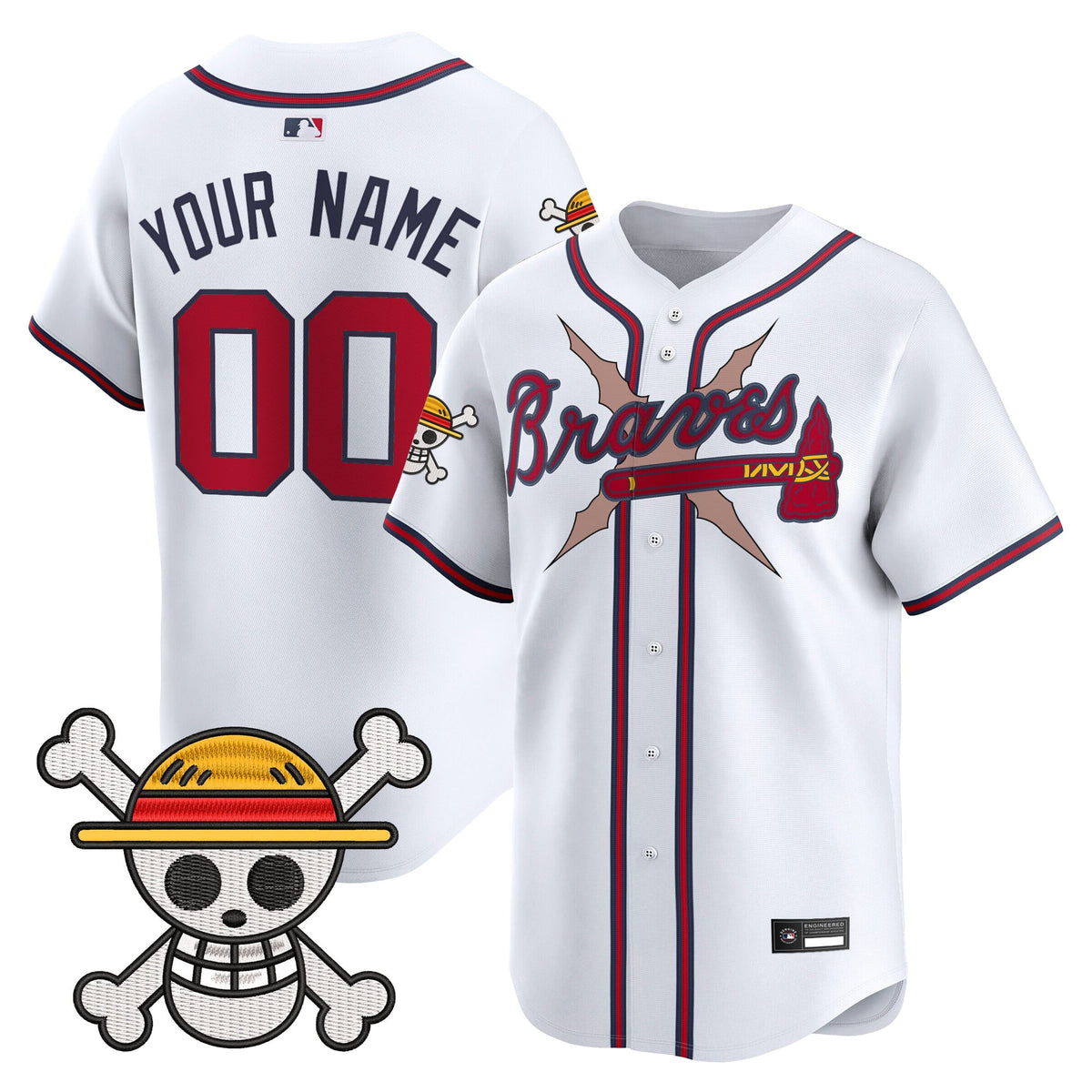 Atlanta Braves x One Piece Vapor Premier Limited Custom Jersey - Stitched