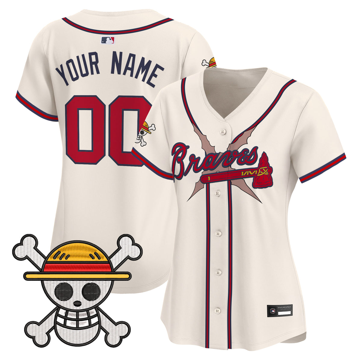 Atlanta Braves x One Piece Vapor Premier Limited Custom Jersey - Stitched