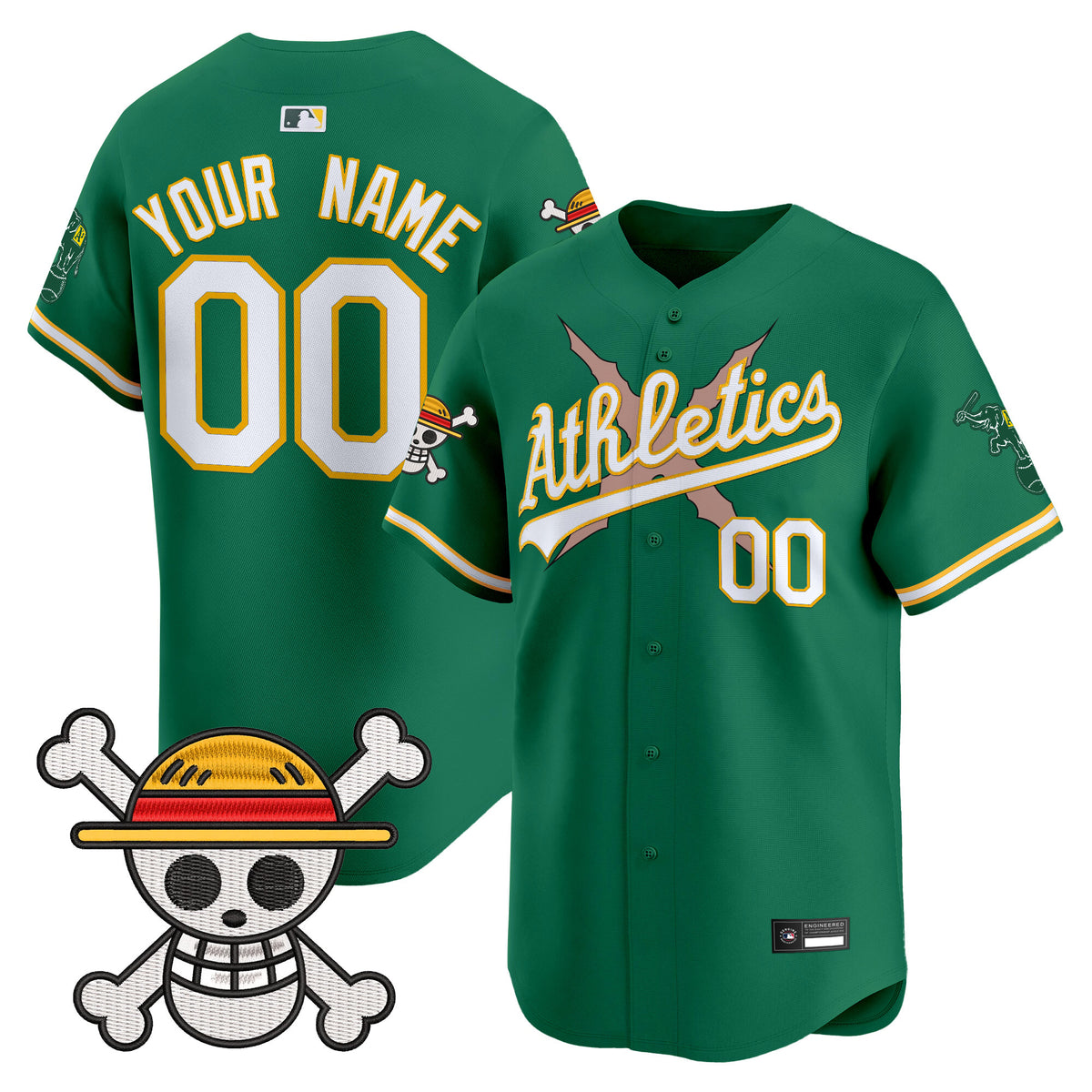 Athletics x One Piece Vapor Premier Limited Custom Jersey - Stitched