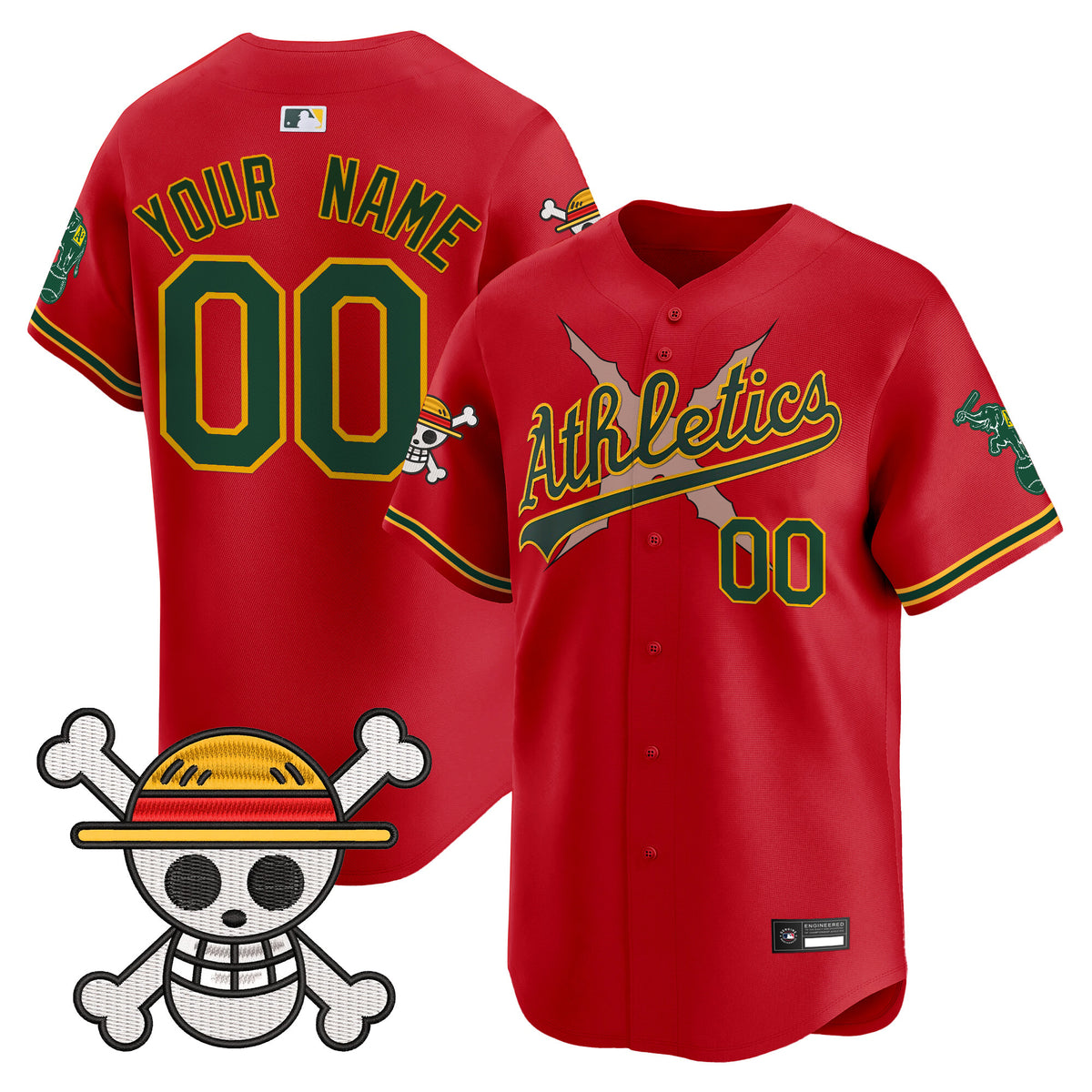 Athletics x One Piece Vapor Premier Limited Custom Jersey - Stitched