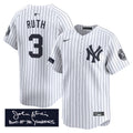 Men's Yankees John Sterling "The Voice of the Yankees" Tribute Patch Vapor Premier Limited Jersey - All Stitched