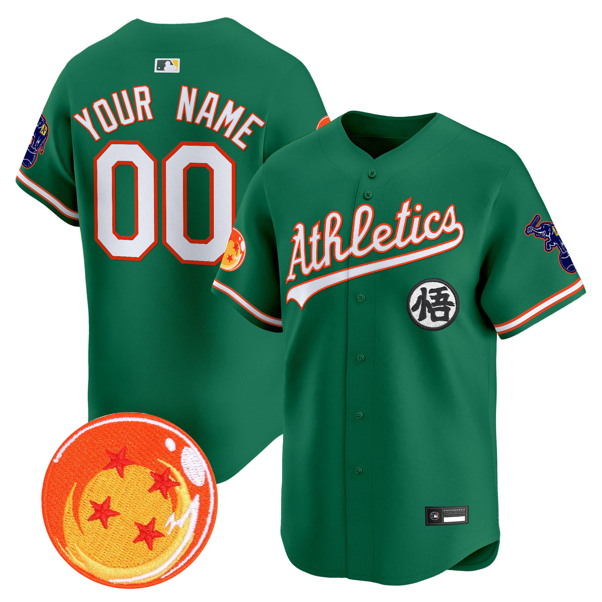 Athletics x Dragon Ball Vapor Premier Limited Custom Jersey - All Stitched