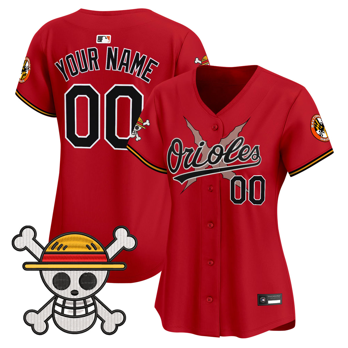 Baltimore Orioles x One Piece Vapor Premier Limited Custom Jersey - Stitched
