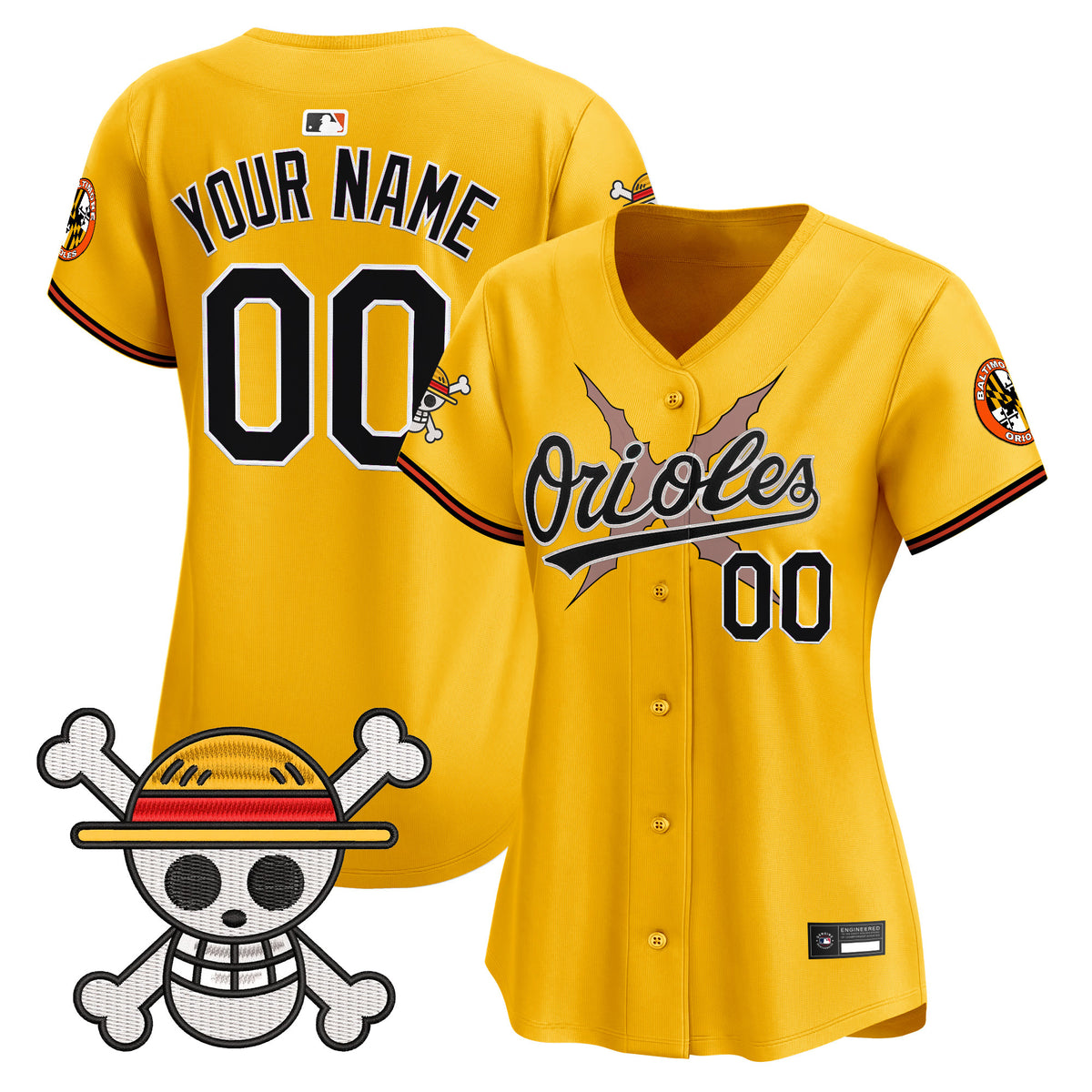 Baltimore Orioles x One Piece Vapor Premier Limited Custom Jersey - Stitched