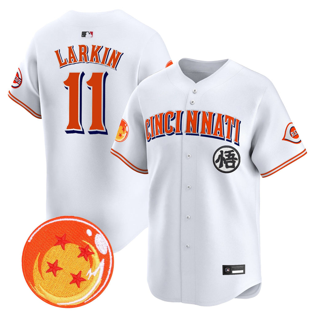 Men's Cincinnati Reds x Dragon Ball Vapor Premier Limited Jersey - All Stitched