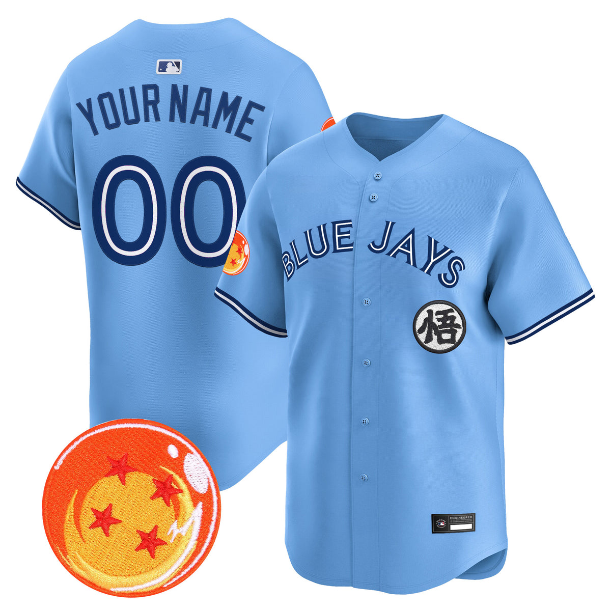 Blue Jays x Dragon Ball Vapor Premier Limited Custom Jersey - All Stitched