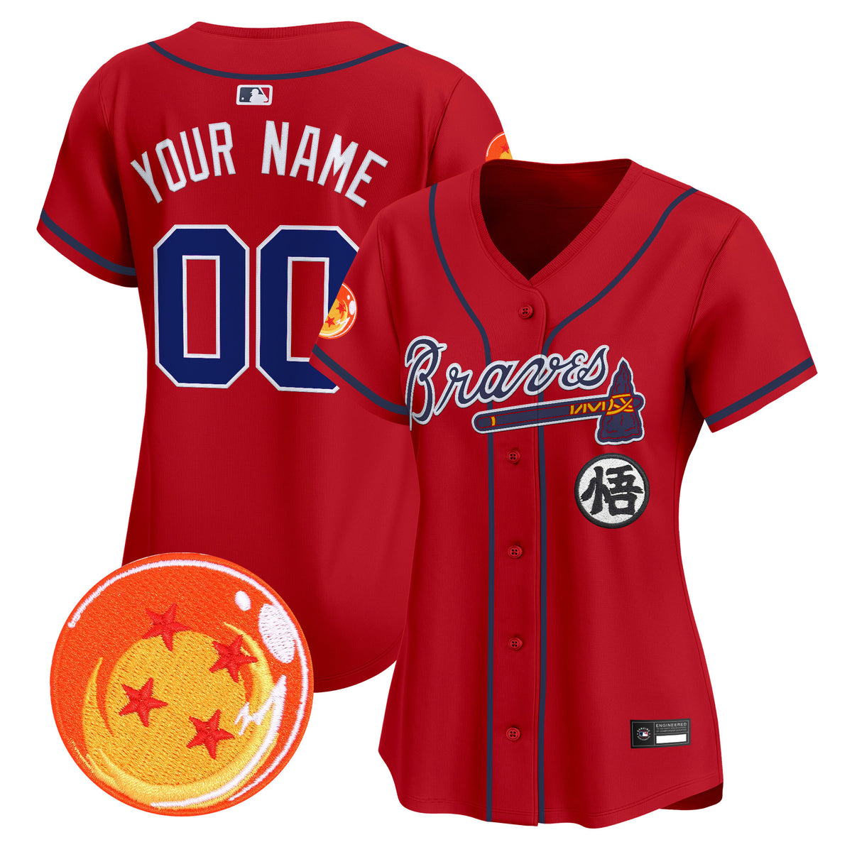 Atlanta Braves x Dragon Ball Vapor Premier Limited Custom Jersey - All Stitched