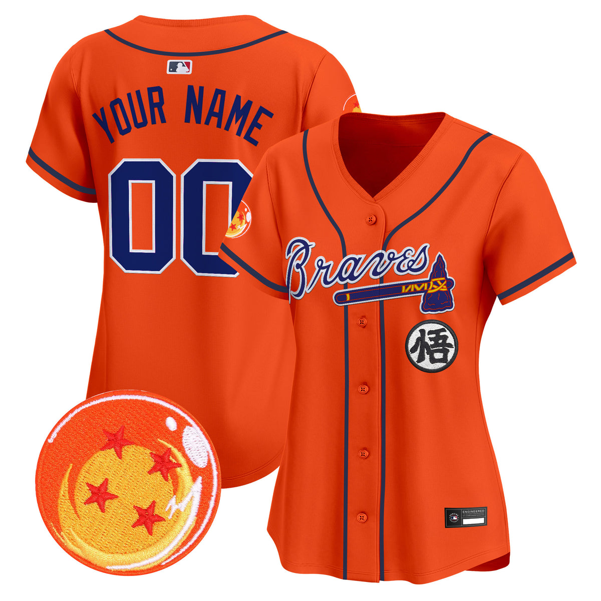 Atlanta Braves x Dragon Ball Vapor Premier Limited Custom Jersey - All Stitched