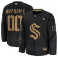 Seattle Krake Black Military Appreciation Custom Practice Jersey - All Stitched