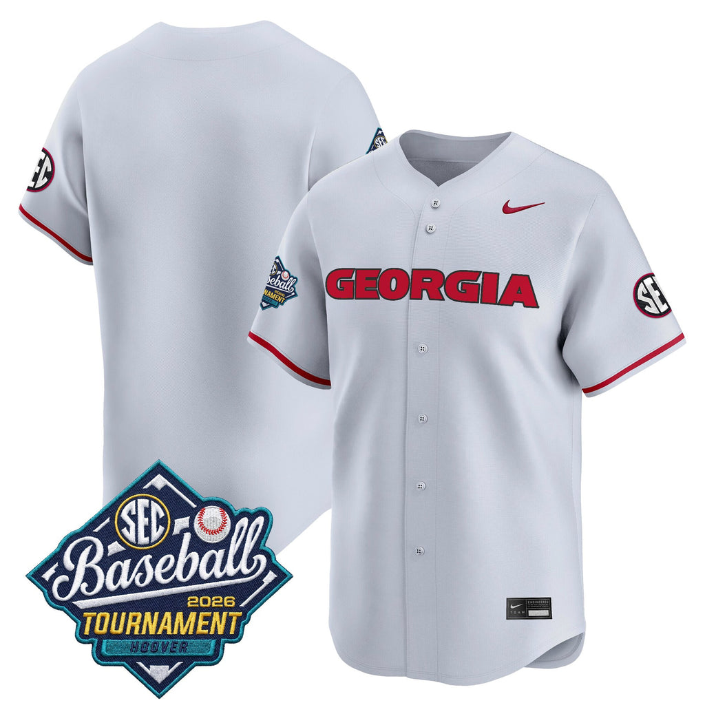 Men's Georgia Bulldogs Baseball Sec Tournament Champions 2026 Vapor Premier Limited Jersey - All Stitched