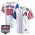 Arizona Diamondbacks "America 250 Edition" Vapor Premier Limited Custom Jersey - All Stitched