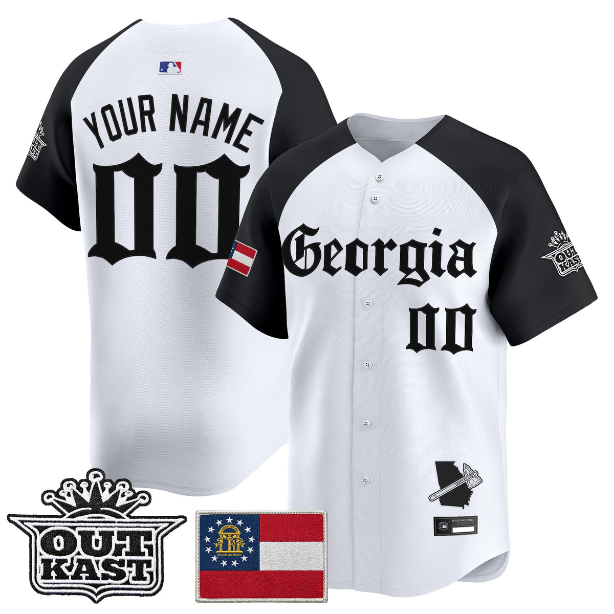 Atlanta Braves 'Georgia x Outkast Gothic Edition' Vapor Premier Limited Custom Jersey - All Stitched