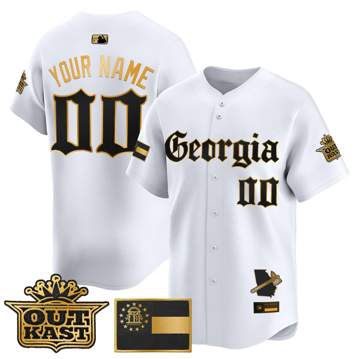 Atlanta Braves 'Georgia x Outkast Gothic Edition' Vapor Premier Limited Custom Jersey - All Stitched