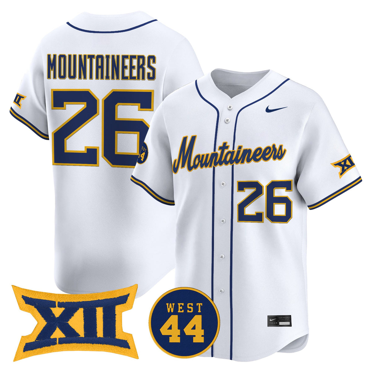 Men's West Virginia Mountaineers 2026 Vapor Premier Limited Jersey - All Stitched