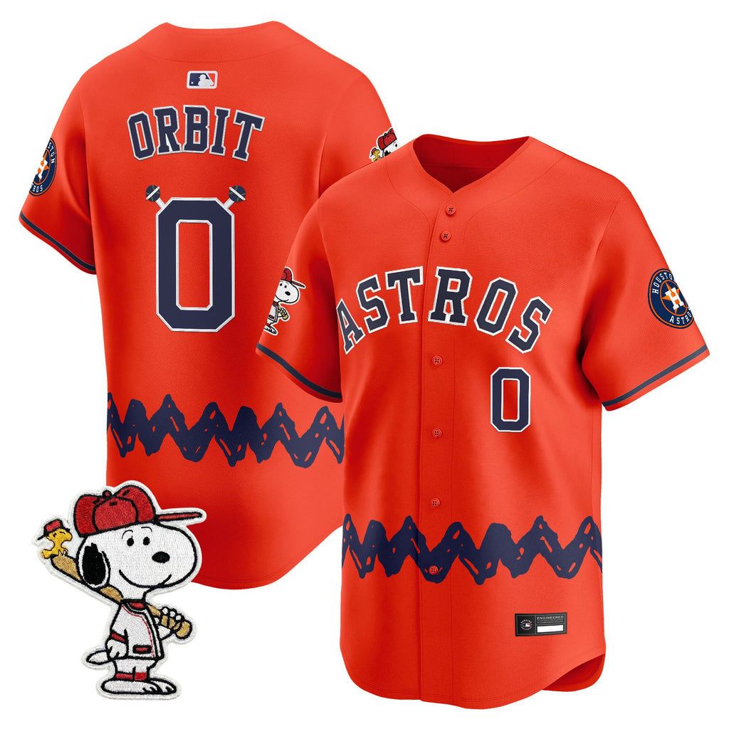 Men's Houston Astros x Peanuts Vapor Premier Limited Jersey - Stitched