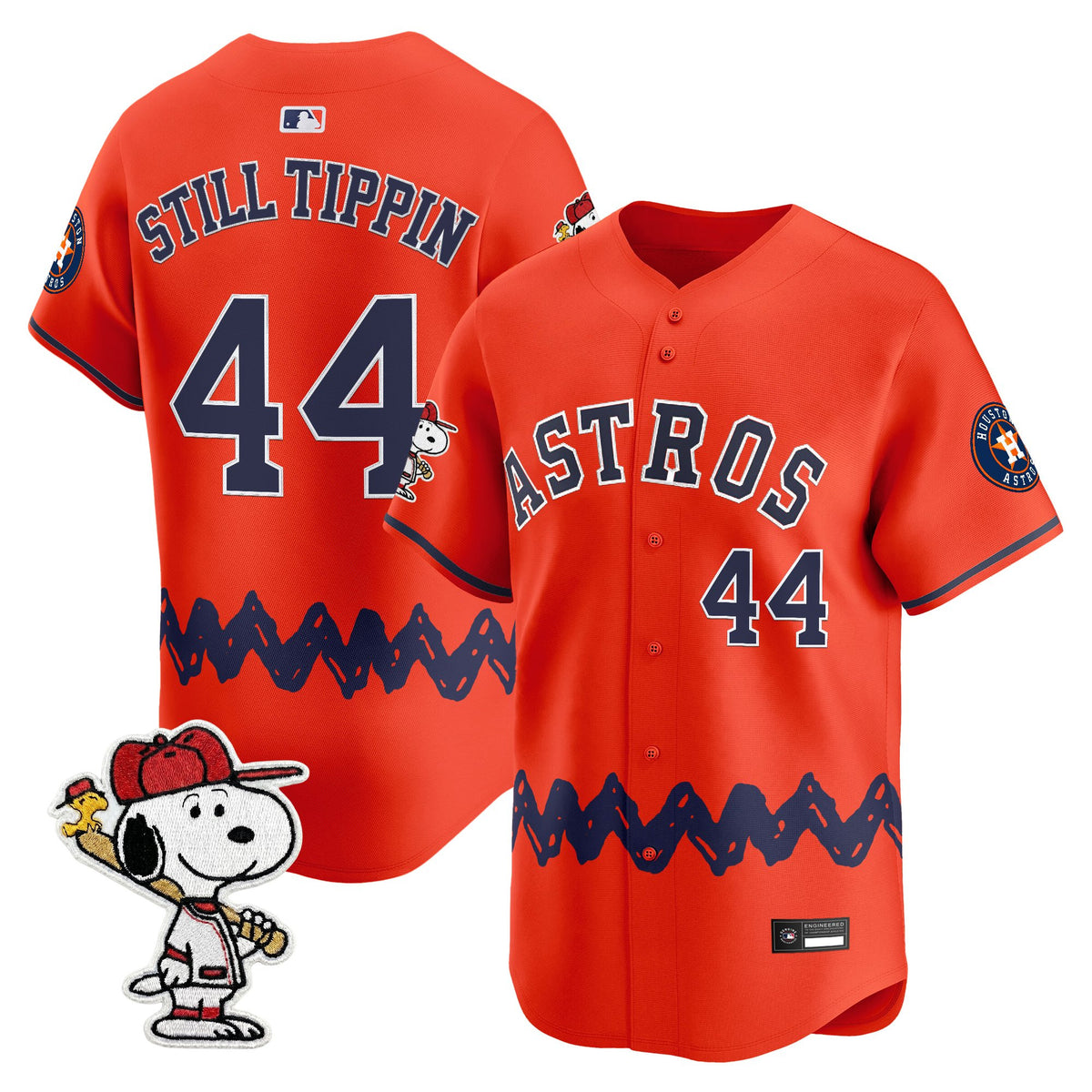 Men's Houston Astros x Peanuts Vapor Premier Limited Jersey - Stitched