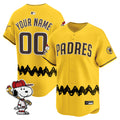 Padres x Peanuts Vapor Premier Limited Custom Jersey - Stitched