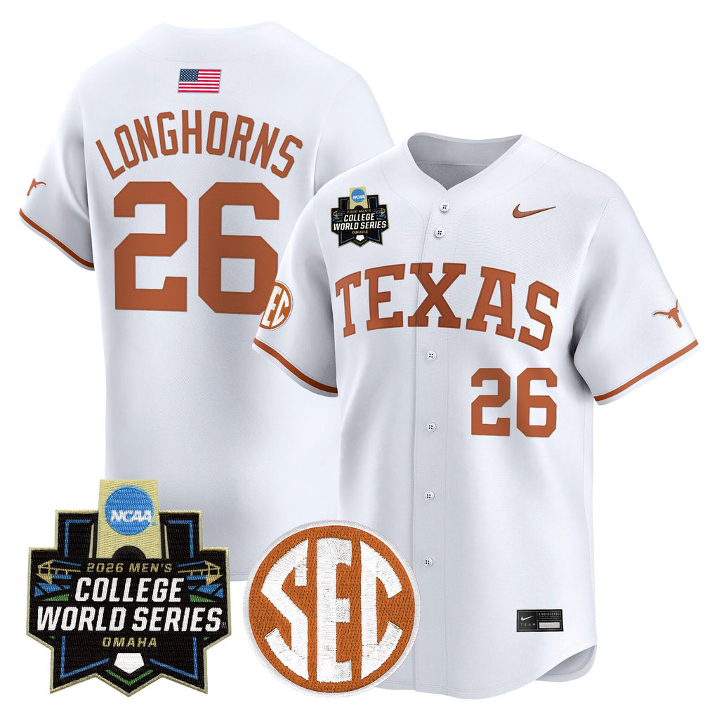 Men's Texas Longhorns 2026 World Series Vapor Premier Limited Jersey V2 - All Stitched