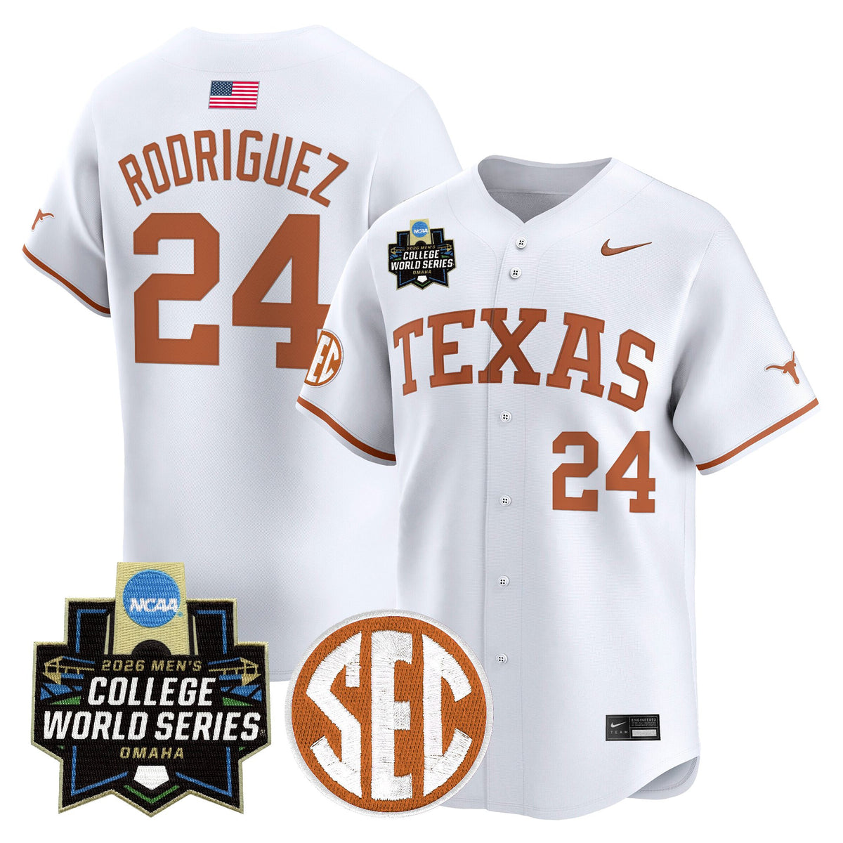 Men's Texas Longhorns 2026 World Series Vapor Premier Limited Jersey V2 - All Stitched