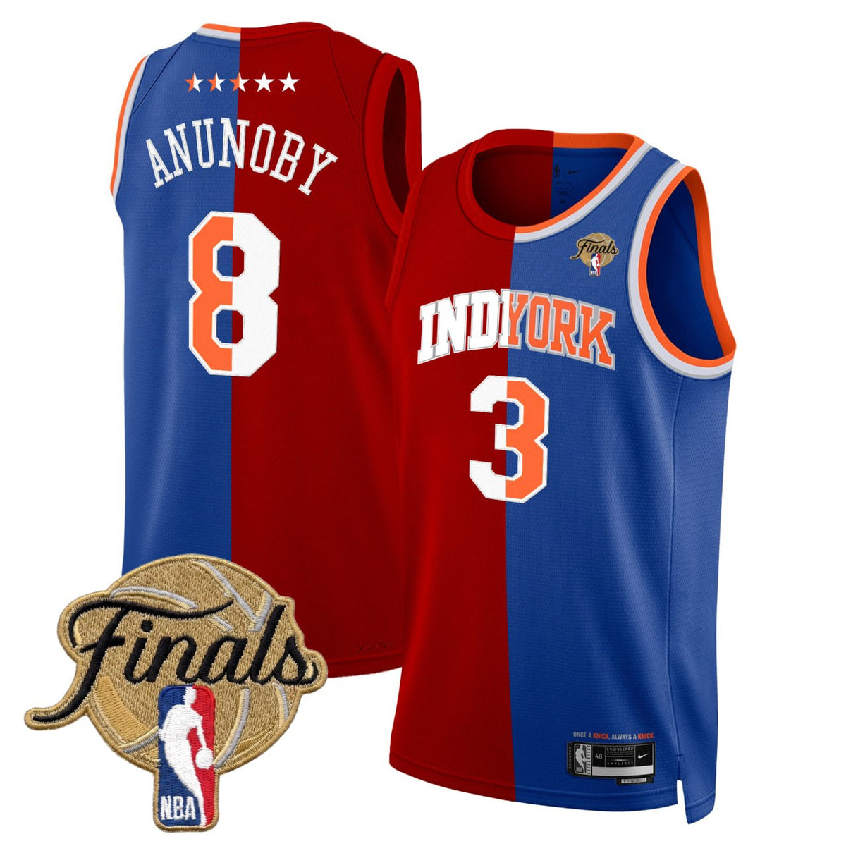 New York Knicks Split Finals Swingman Jersey - All Stitched