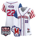 Women's Milwaukee Brewers "America250 Edition" Vapor Premier Limited Jersey - All Stitched