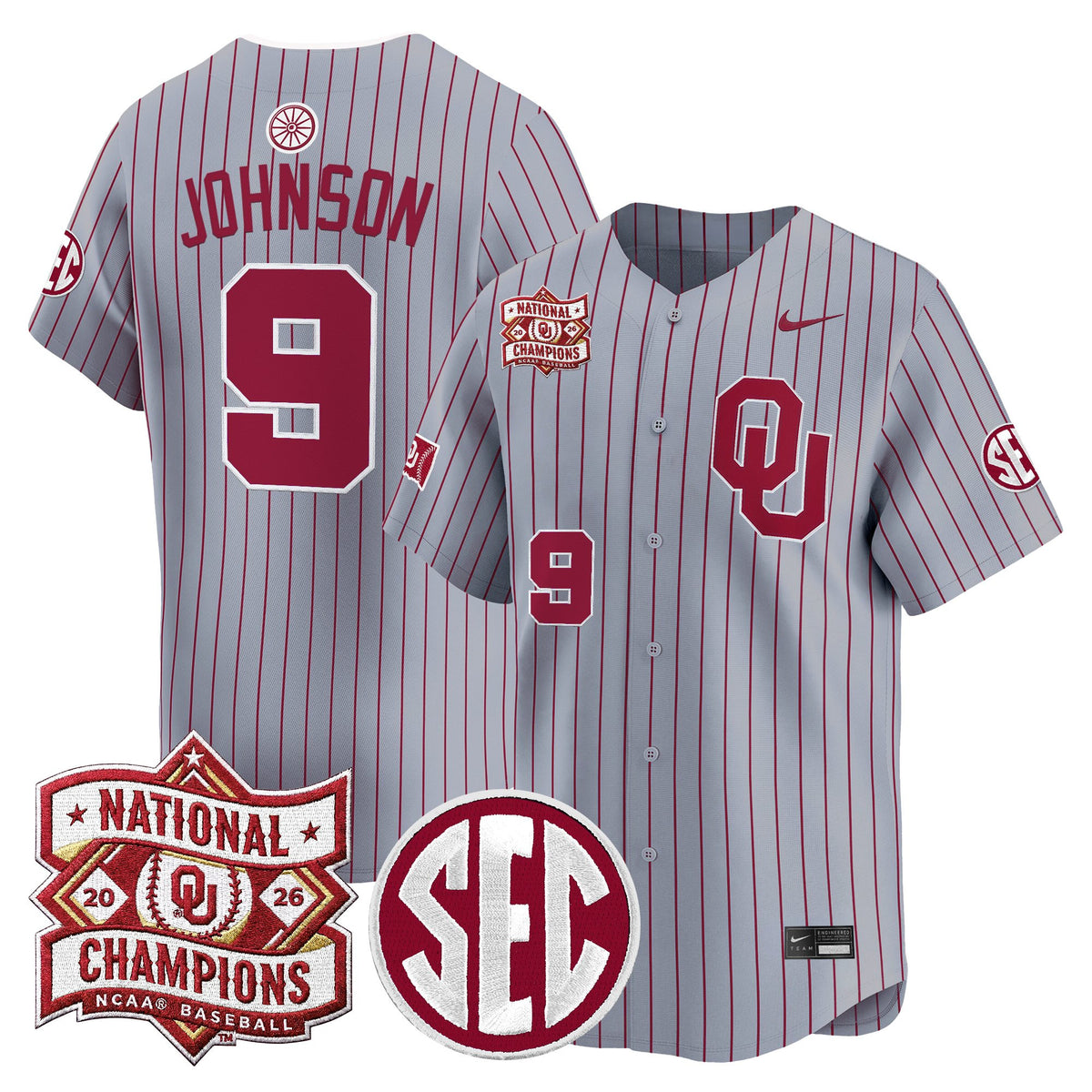 Men's Oklahoma Sooners 2026 National Champions Patch Vapor Premier Limited Jersey V2 - All Stitched