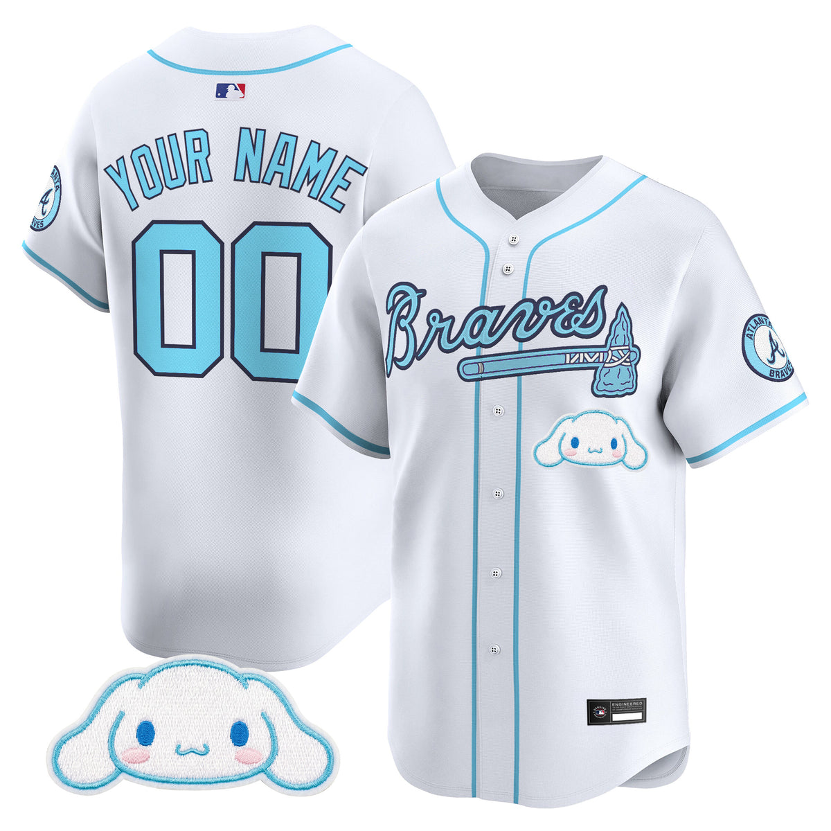 Atlanta Braves x Sanrio Friends Vapor Premier Limited Custom Jersey - All Stitched