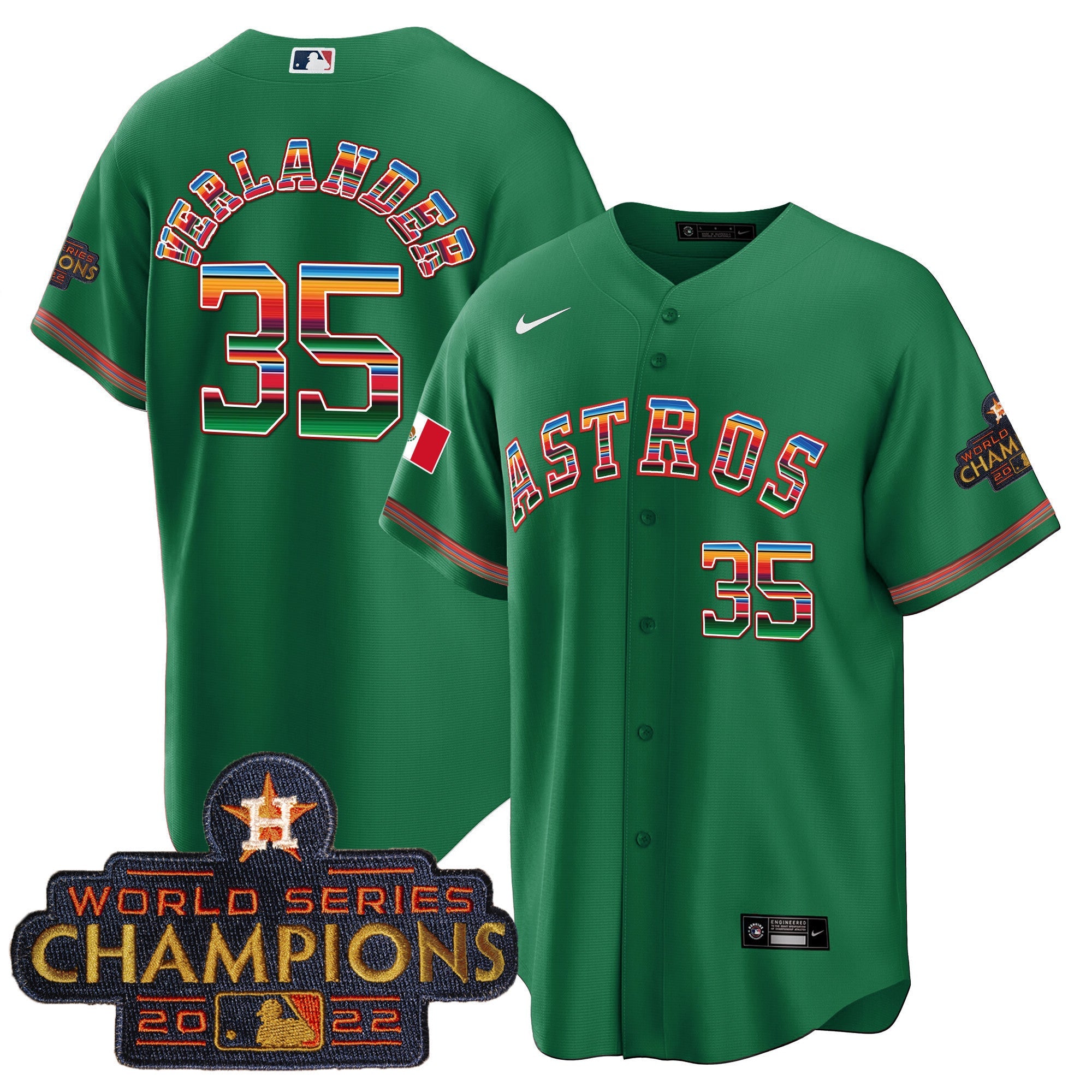Men's Astros Mexico Cool Base Limited Jersey - All Stitched