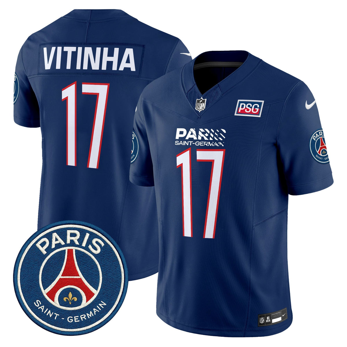 Men's Paris Saint-Germain 2025 Soccer x Football Vapor Limited Jersey - Stitched