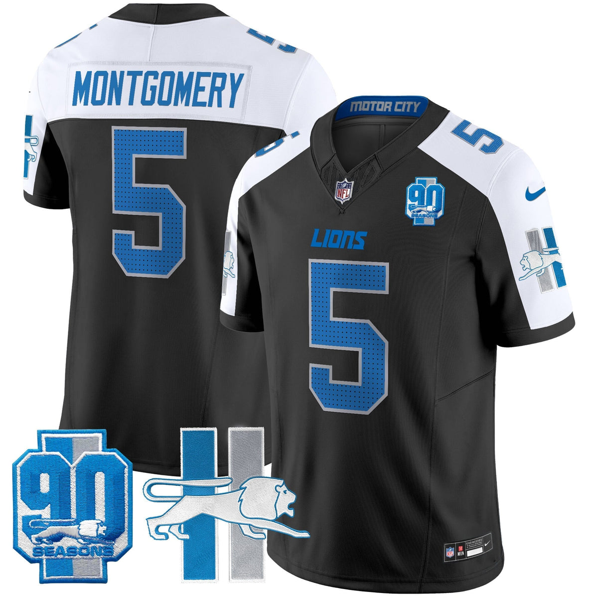 Men's Detroit Lion 1946 Throwback Vapor Limited Jersey - All Stitched