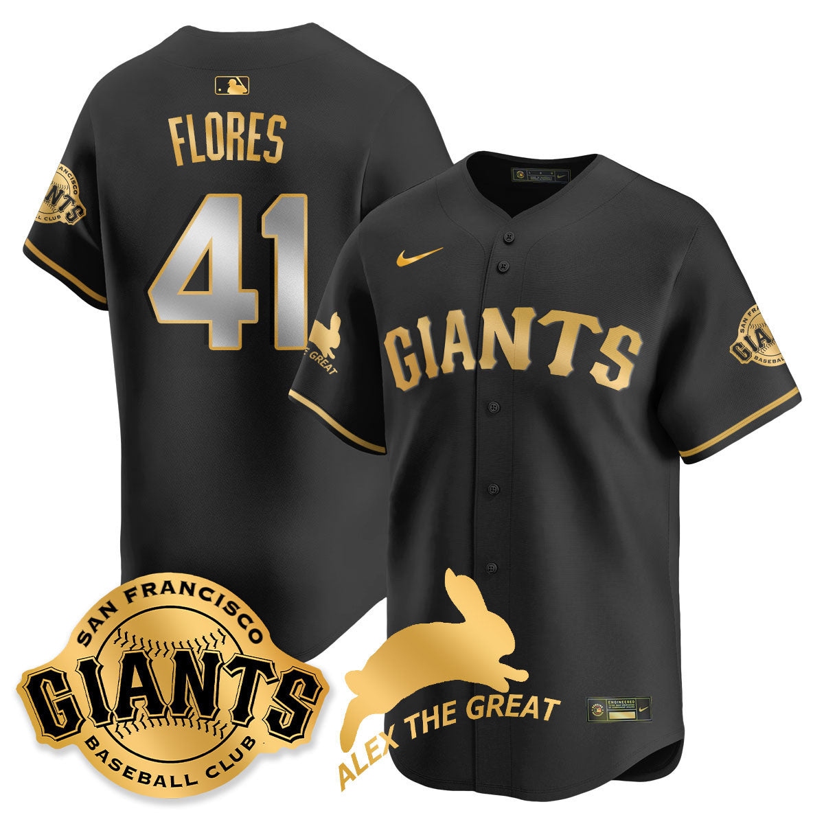 Women's San Francisco Giants "Alex the Great" Rabbit Memories 2025 Jersey - All Stitched
