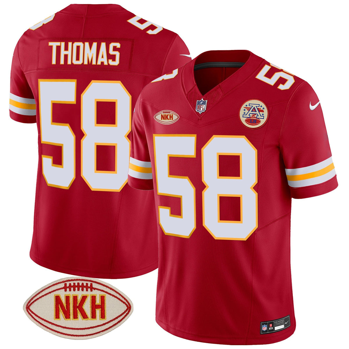 Men's Chiefs NKH Patch 2023 Vapor Limited Jersey - All Stitched