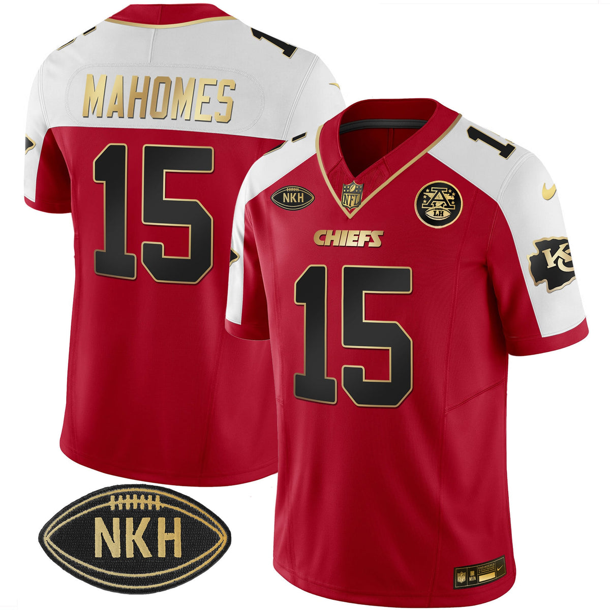 Men's Chiefs NKH Patch 2023 Vapor Limited Jersey - All Stitched